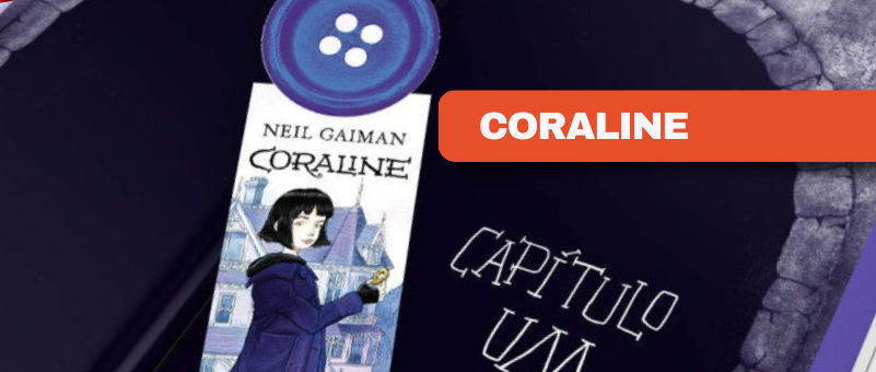Capa do livro Coraline, de Neil Gaiman